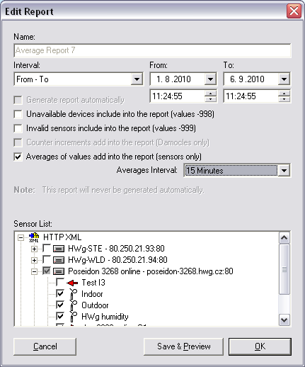 PDMS-Excel report settings